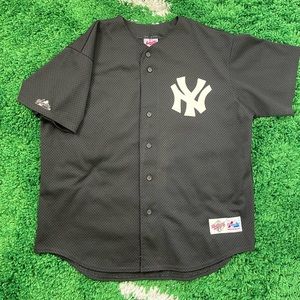 Vintage New York Yankees Diamond Collection Blank Jersey Made In USA Majestic Xl